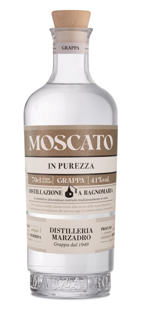Marzadro Grappa Moscato in Purezza, 41% - 0,7L | Obstbrand & Grappa